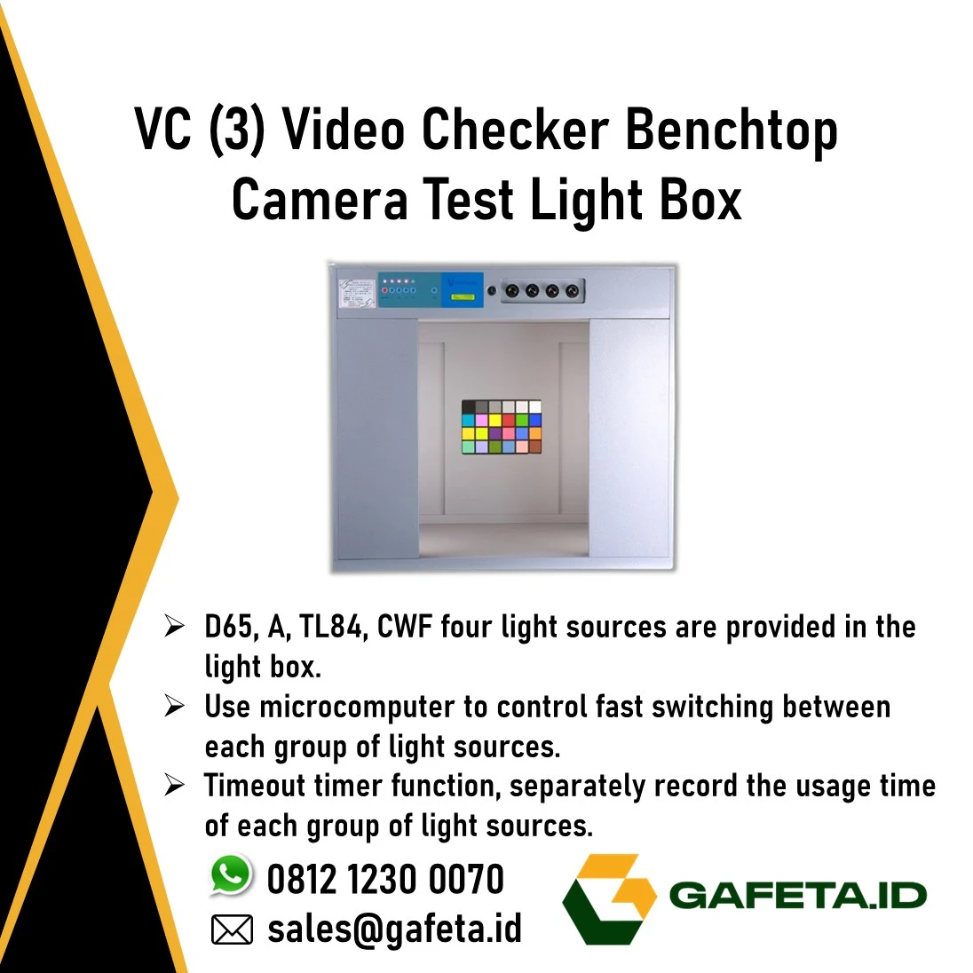 VC(3) Camera Viewer Color Check Box - Alat Simulasi Cahaya untuk Evaluasi Warna