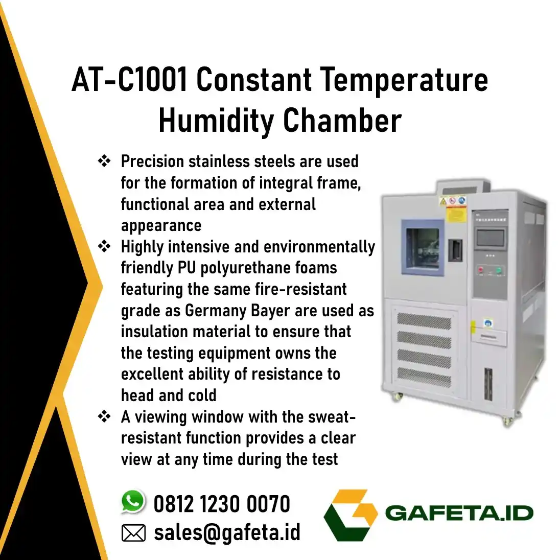 Constant Temperature Humidity Chamber AT-C1001 - Alat Uji Stabilitas