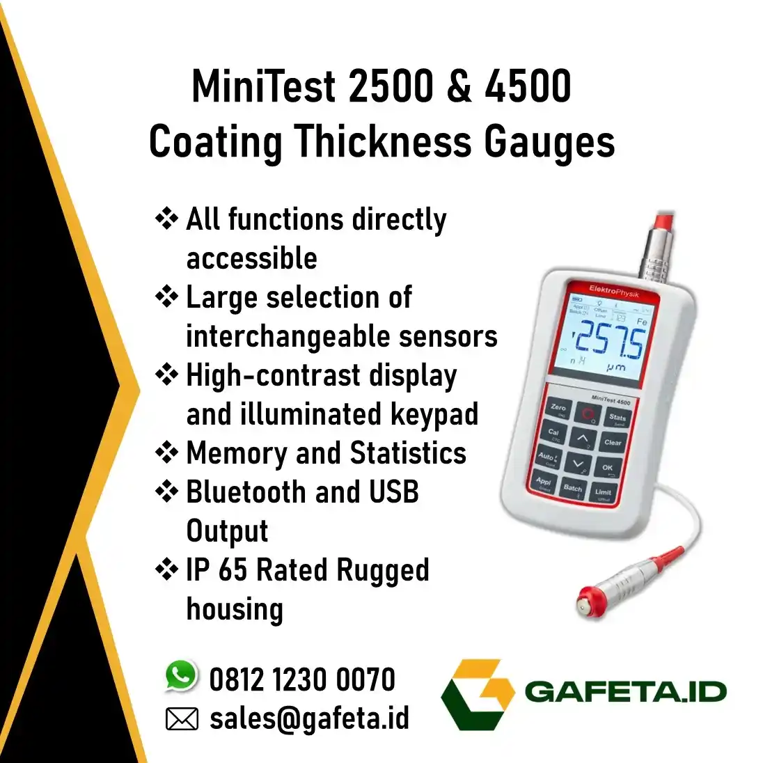 Jual MiniTest 2500 & 4500 Coating Thickness Gauge - Ukur Ketebalan Coating