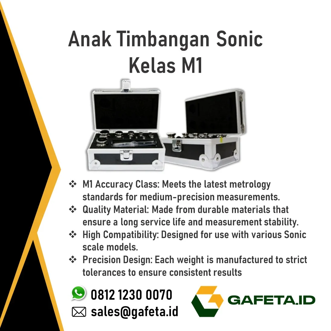 Jual Anak Timbangan Kelas M1 Sonic untuk Alat Uji QC